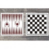 Доска картонная двухсторонняя: шахматы, шашки, нарды
